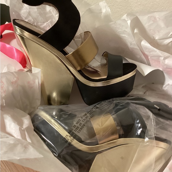 Paris Hilton Catriona Wedge Platform Sandle Shoes - Picture 10 of 14